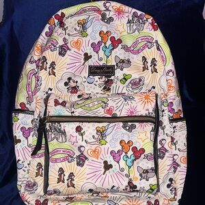 Dooney & Bourke White Disney Character Print Backpack